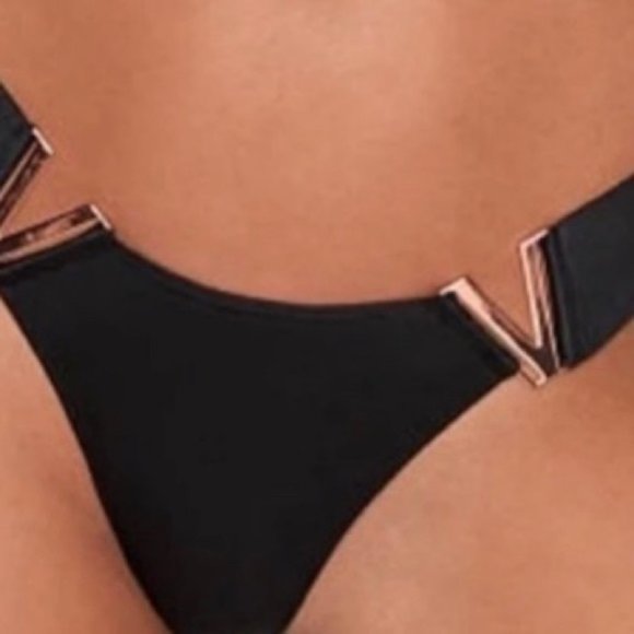 Victoria Secret Gold V Panty M NWT - Picture 2 of 7